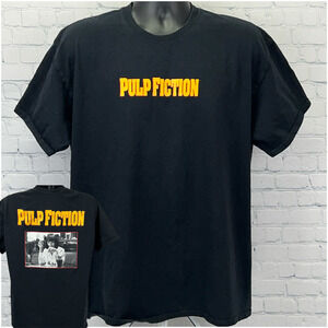 Pulp Fiction T Shirt XL X-Large Black Miramax Movie Film Graphic Tarantino Tee